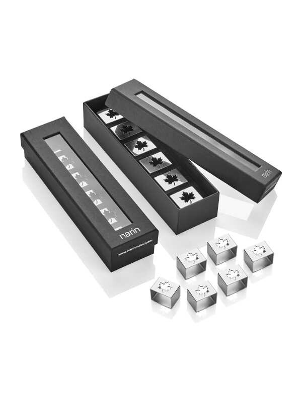  - Bilezik Peçetelik - Çınar Yapraklı - 6'lı Set