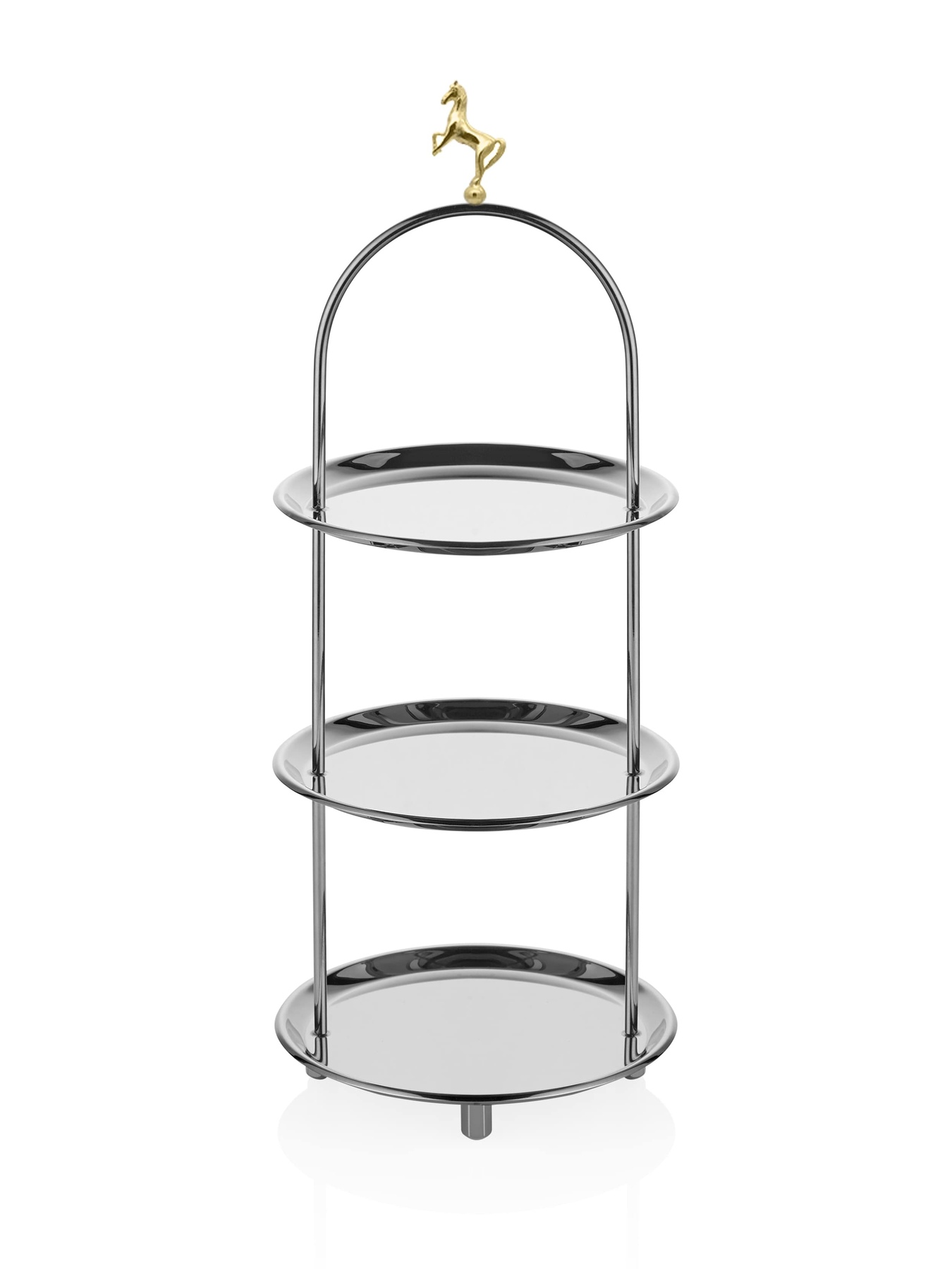 Cake Stand with Horse Figure - 3 Tier