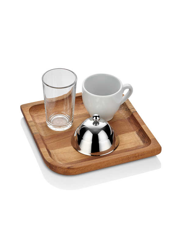 Coffee Set with Wood Stand