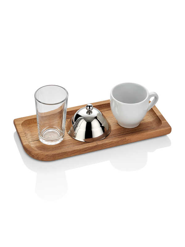 Coffee Set with Wood Stand