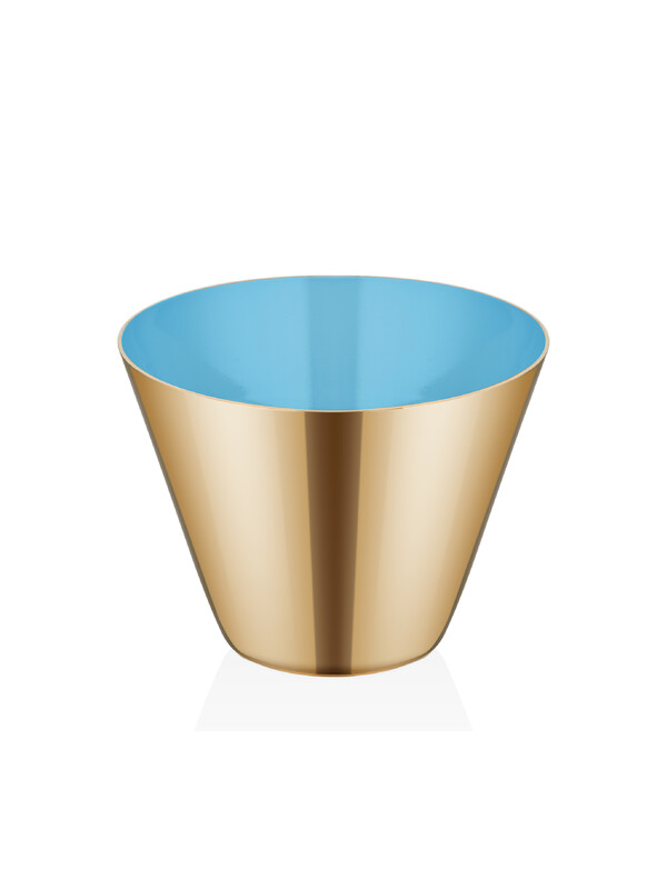 - Conical - Nut Bowl - Gold & Blue