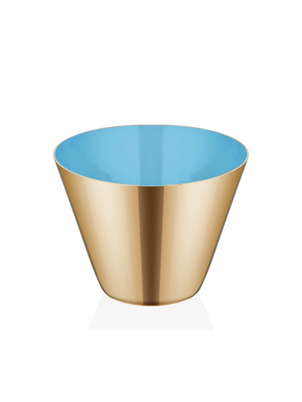 - Conical - Nut Bowl - Gold Titanium & Blue