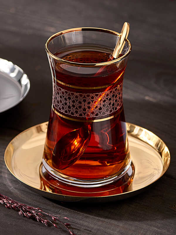 Narin - Dantel Desenli Çay Bardak (6'lı)