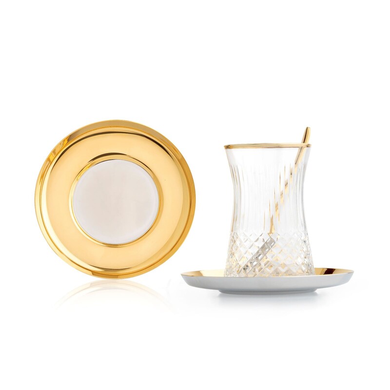 Decorated Halley Tea Set - 19 Pcs - Thumbnail