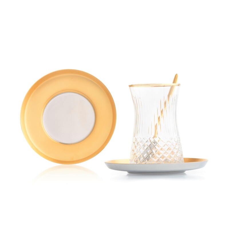Decorated Halley Tea Set - 19 Pcs - Thumbnail
