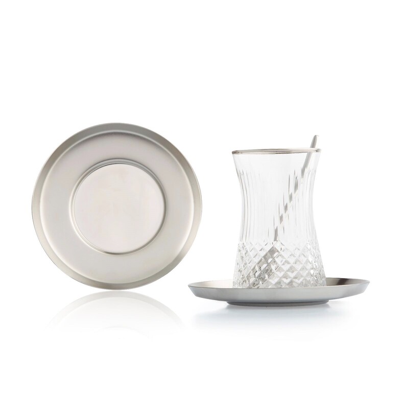 Decorated Halley Tea Set - 19 Pcs - Thumbnail