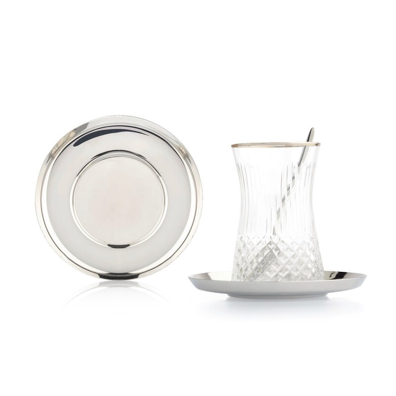 Decorated Halley Tea Set - 19 Pcs - Thumbnail