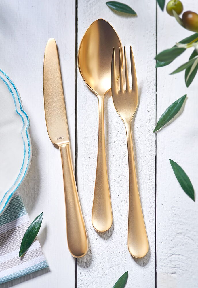  - Epsilon - Full Satin Gold - 18 Pieces Set