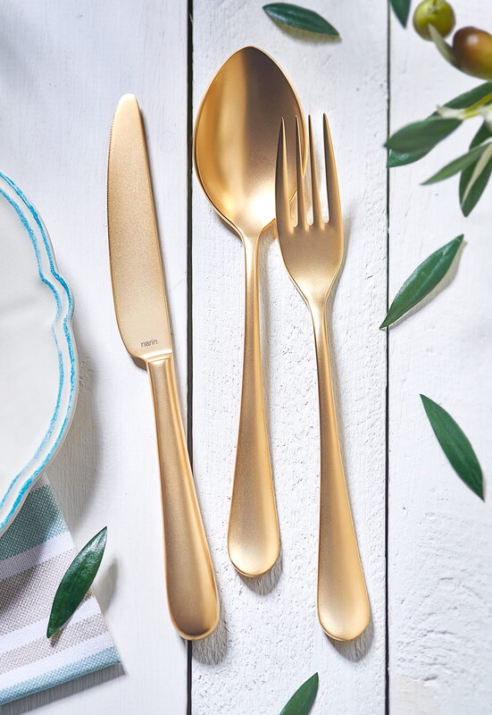  - Epsilon - Satin Gold (Full) - 42 Pieces Set