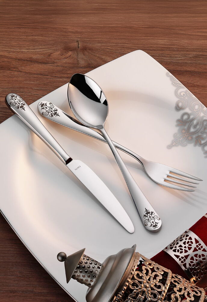  - Epsilon - Satin Decorated - 24 Pieces Set