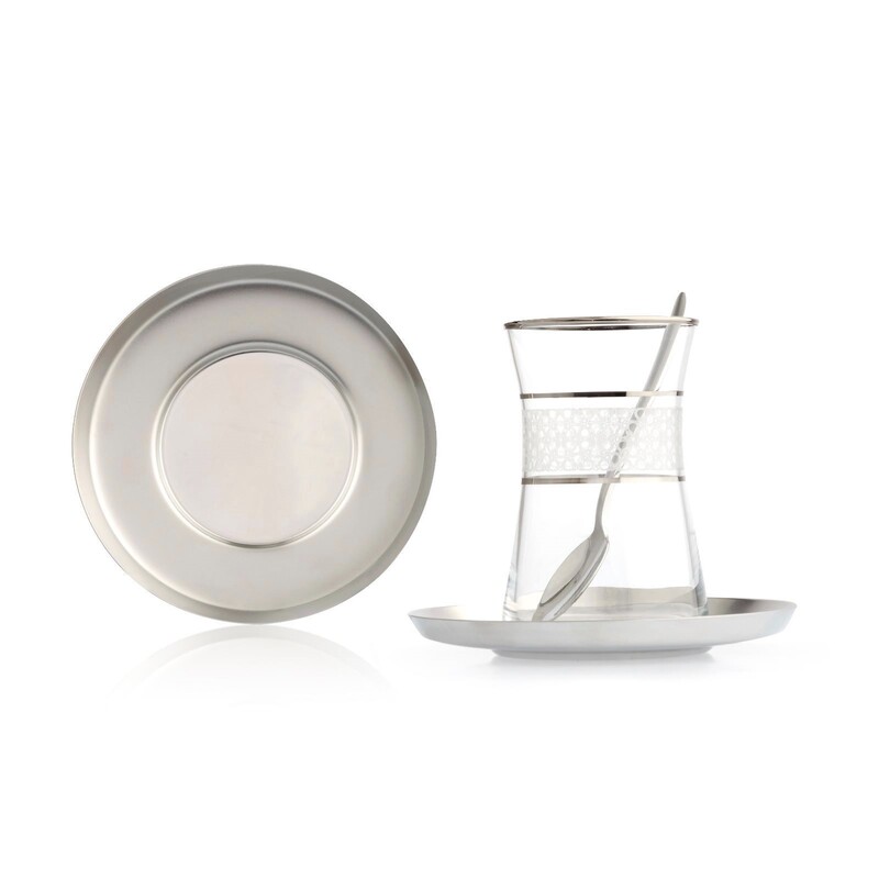 Flower Pattern Halley Tea Set - 19 Pcs Set - Thumbnail