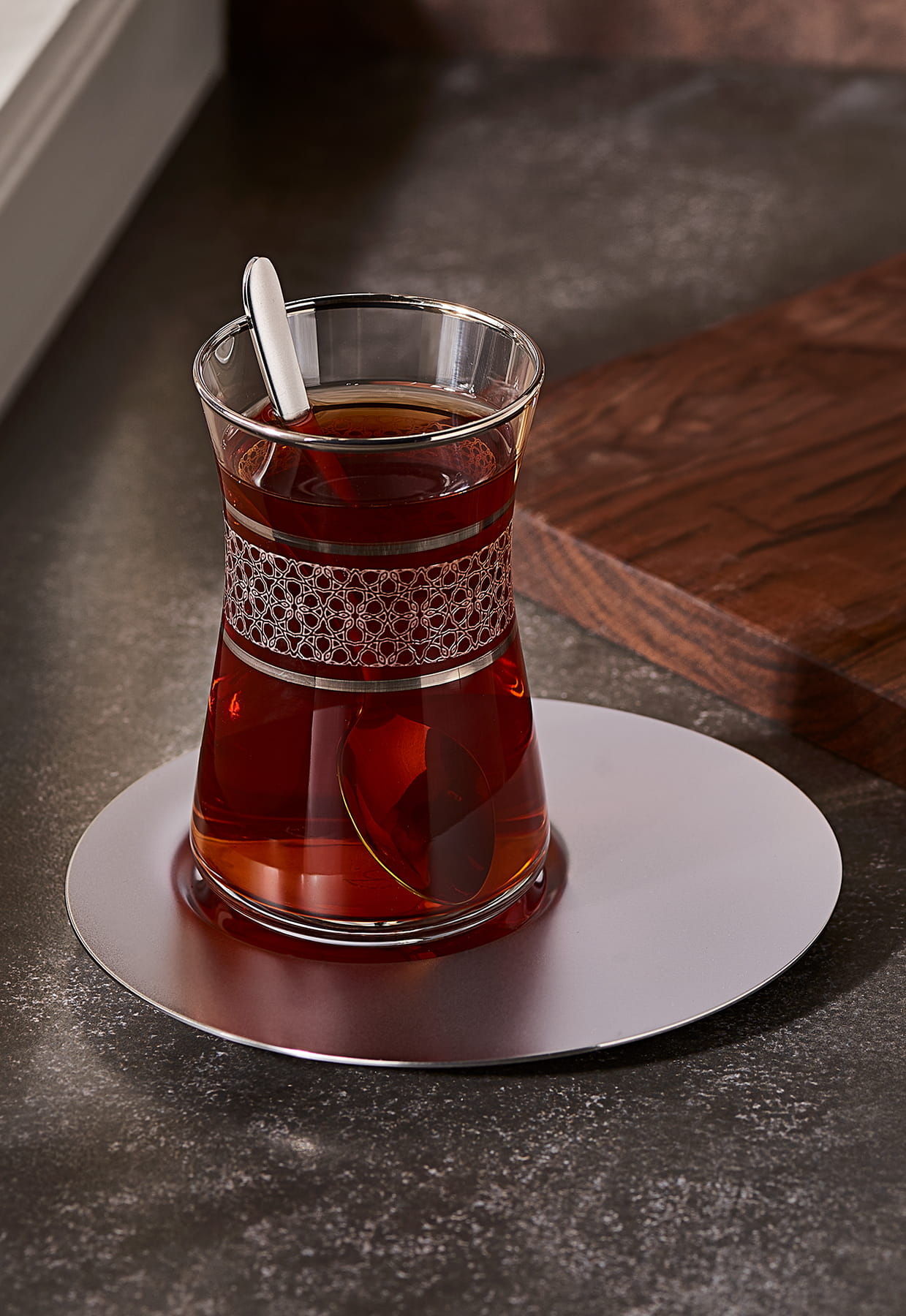 Flower Pattern Tea Glass (6 Pcs)