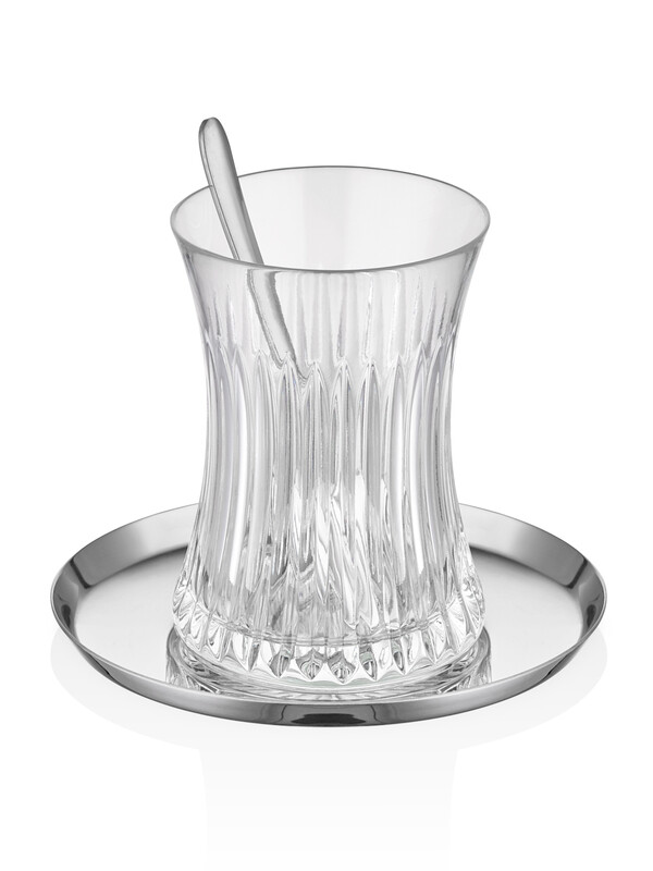  - Halley Tea Set with Star Glasses - 18 Pcs