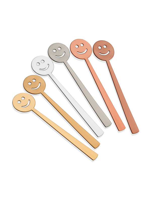  - Happy Tea Spoon - Colored - 6 Pieces Set