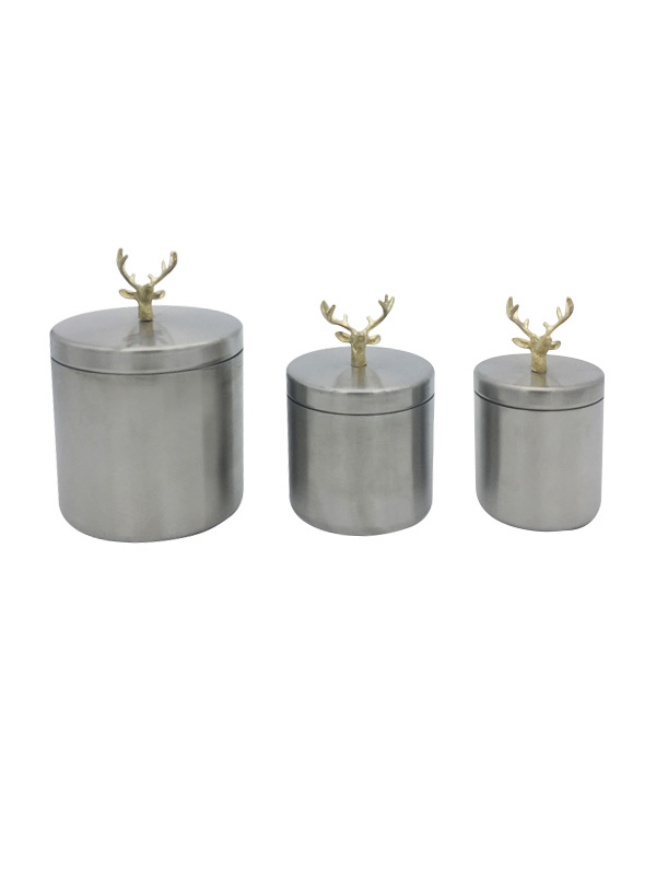 Jar Set with Deer Figure