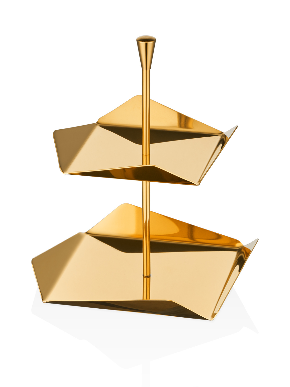 Kare İkramlık Stand - Gold Titanyum
