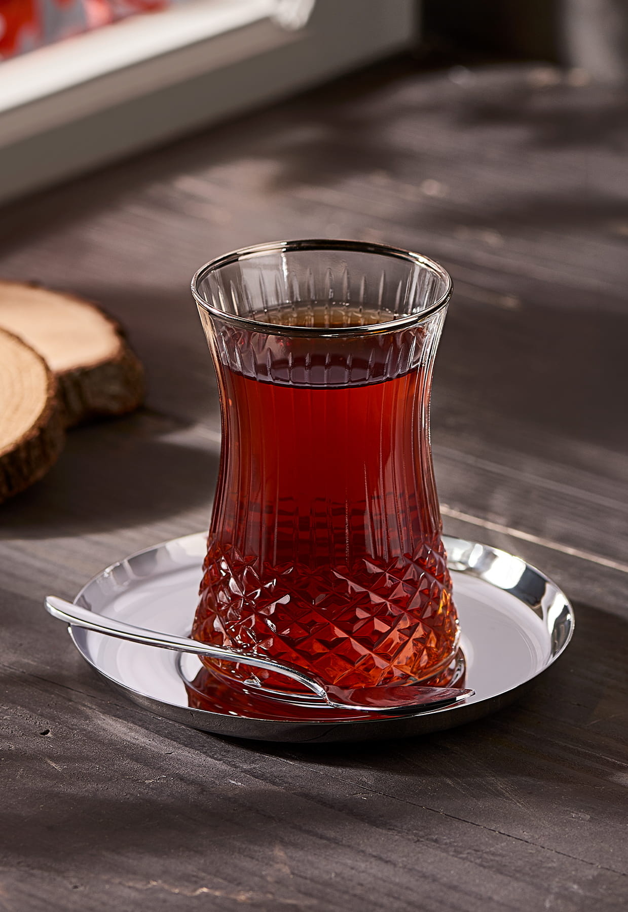 Kristal Dekorlu Çay Bardak (6'lı)