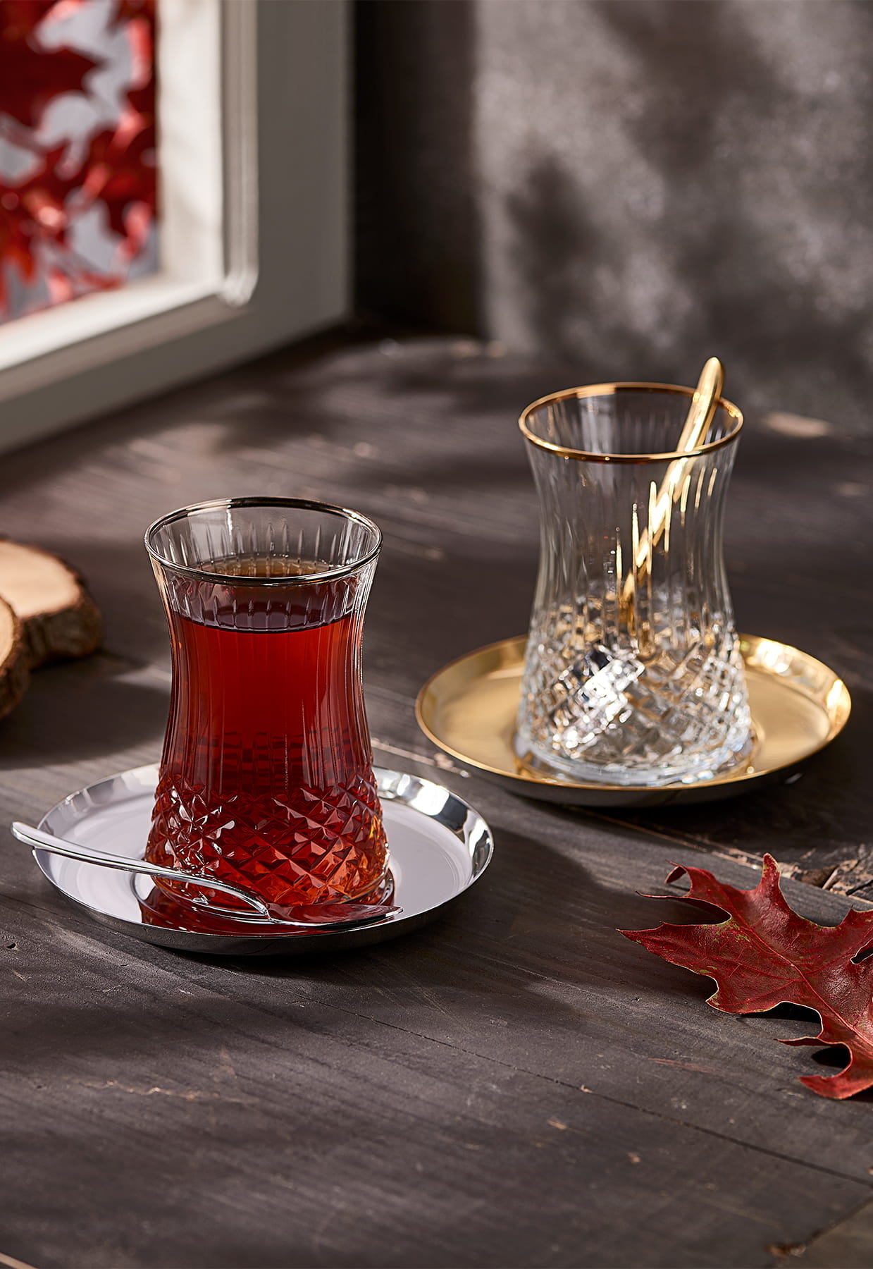 Kristal Dekorlu Halley Çay Keyfi - 19 Parça