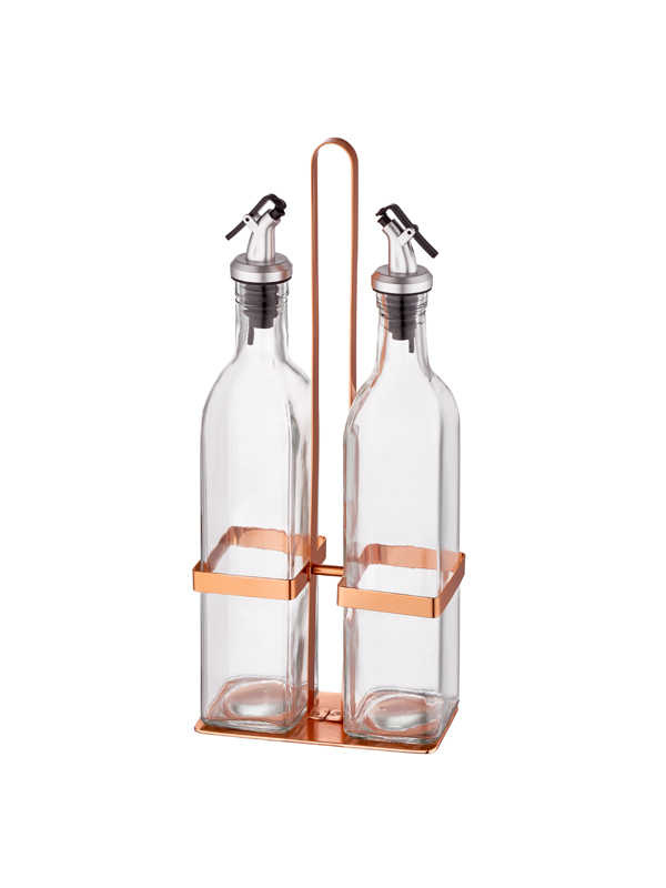 Oil & Vinegar Set (Square) - Copper