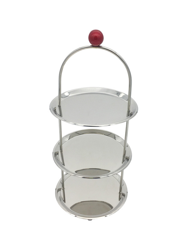 Punto Cake Stand - Red Handle