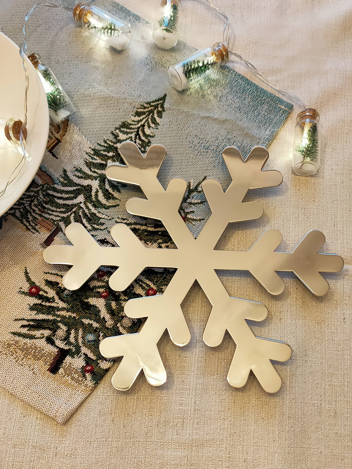 Snowflake Table Mat - Plain