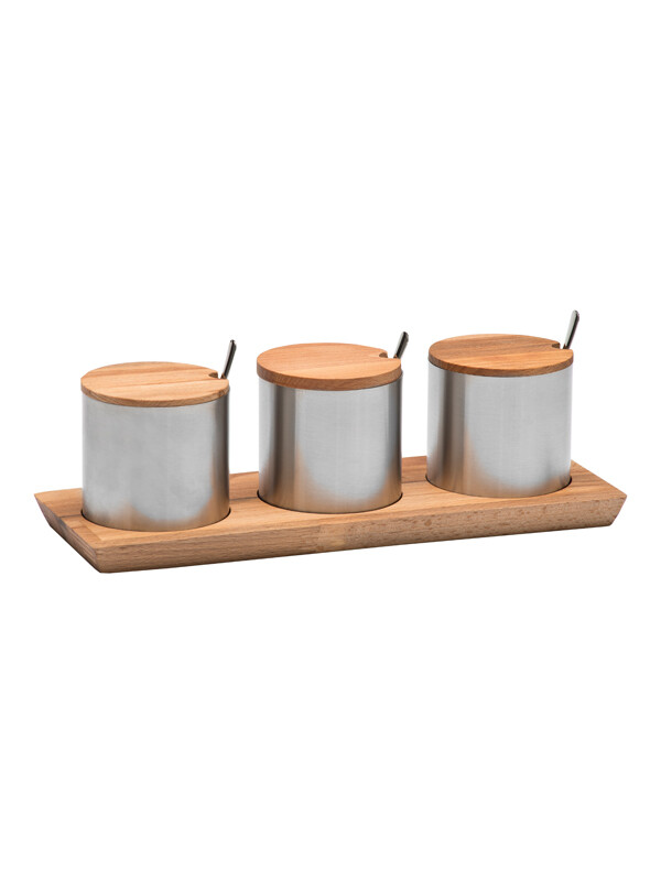  - Spice Set - Wood Stand