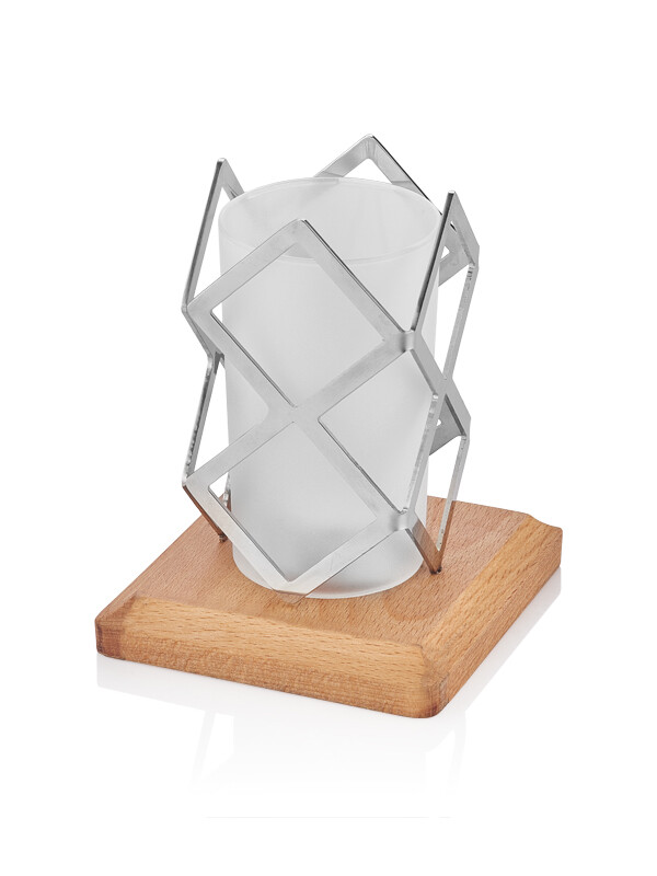  - Tealight - Square - Wooden Stand