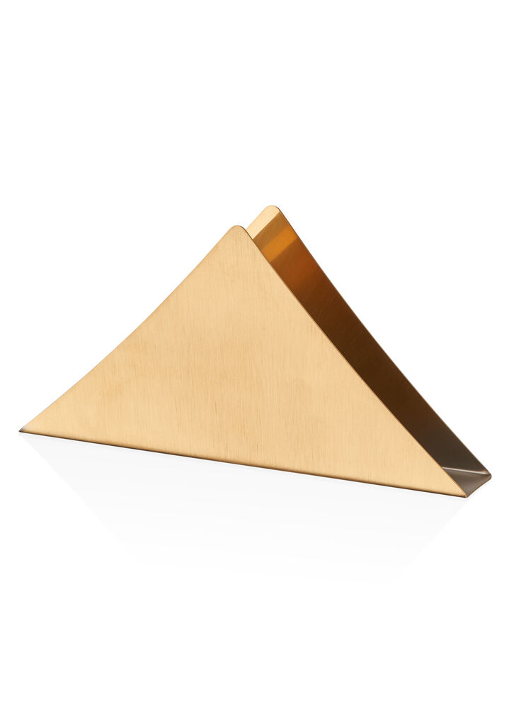  - Triangle - Napkin Holder - Satin Gold Titanium